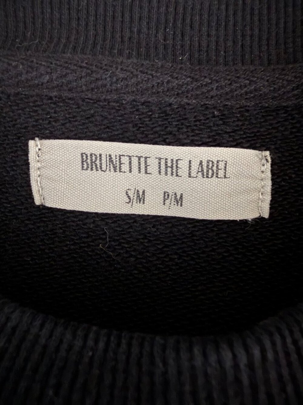 Brunette The Label "All You Need" Crew Neck Sweater - S/M - Black - Picture 3 of 9